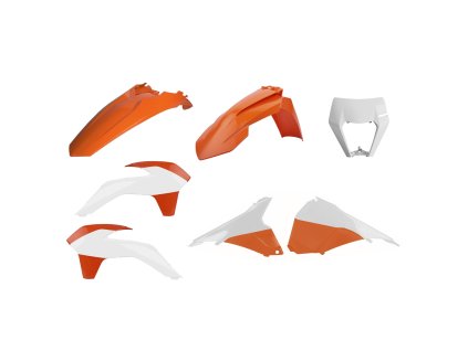 POLISPORT Sada plastov KTM EXC/EXC-F '14-'16 W Ie blatník predná '17-'19 '17-'19 oranžová/biela OEM