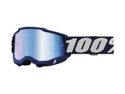 100% Okuliare Accuri 2 Deepmarine – tmavomodré/biele, modré zrkadlové sklo