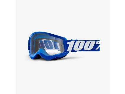 100% Okuliare Strata 2 – modré/biele, číre sklo