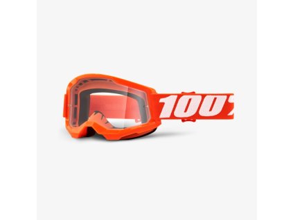 100% Okuliare Strata 2 – oranžové/biele, číre sklo