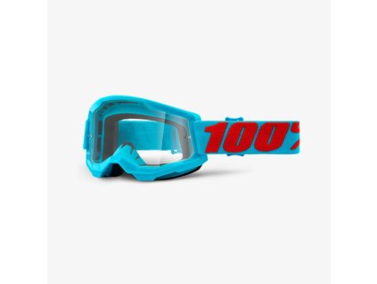 100% Okuliare Strata 2 Summit – svetlomodré/červené, číre sklo