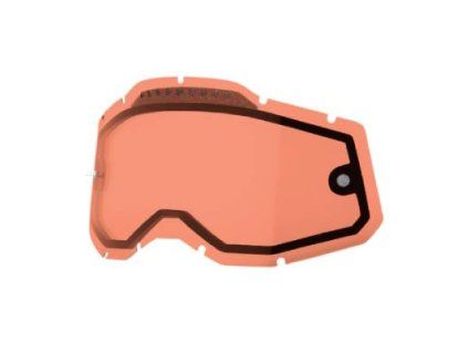 100% Náhradné dvojité ventilované sklo pre okuliare Racecraft 2/Accuri 2/Strata 2 – ružové