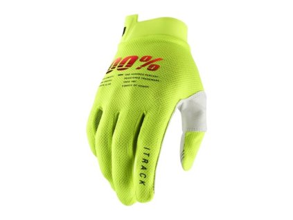 100% Rukavice CROSS/Enduro Itrack žlté fluo
