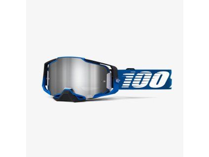 100% Okuliare Armega Rockchuck – modré/čierne/biele, strieborné zrkadlové sklo