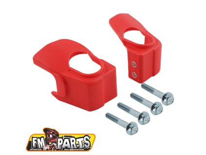 FM-PARTS Kryt Spodnej časti predných tlmičov (s montážnou Sadou) Beta RR / X-Trainer – červený