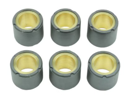 ATHENA Valčeky variátora 6 ks. 20X17 mm 11,5 Gr. Yamaha X-Max / X-City / Majesty 125, Aprilia Atlantic / Leonardo 125, Kymco Movie / Dink 125, Piaggio Liberty / Skipper / Hexagon / X9 125, Suzuki Burgman 125, Honda Dylan / Nes / SH 125 / 150