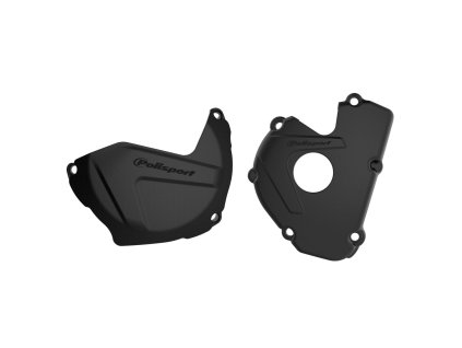 POLISPORT Sada chráničov krytu zapaľovania a krytu spojky Kawasaki KX 250F '17-'21 čierna