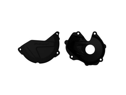 POLISPORT Sada chráničov krytu zapaľovania a krytu spojky Kawasaki KX 450F '16-'18 čierna