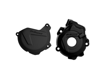 POLISPORT Sada chráničov krytu zapaľovania a krytu spojky KTM SX-F/XC-F 250/350 '09-'16; Husqvarna FC 250/350 '14-'15 čierna