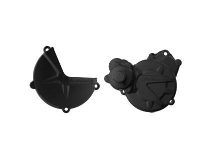 POLISPORT Sada chráničov krytu zapaľovania a krytu spojky Gas Gas EC/XC 250/300 '17-'20 čierna