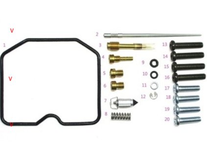 BEARING WORX Opravná sada karburátora Kawasaki KLX 650C/R '93-'96