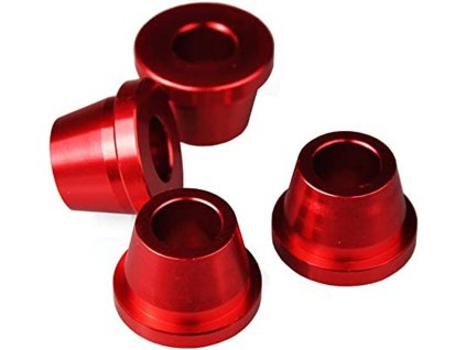 SCAR Rubber Killers – montážne puzdrá uchytenia riadidiel do horných okuliarov Suzuki RM-Z 250 (07–25), RM-Z 450 (05–25), RM 125 (05–08), RM 250 (02–08), DR-Z 450 (05–25), DR-Z 400SM (05–18), RMX 450Z (10–17) – červené
