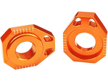 SCAR Šponováky (napínače) reťaze KTM SX/SXF/EXC/EXCF oranžové (2 ks, 20 mm)