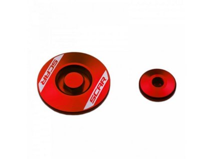 SCAR Inšpekčné zátky motora Honda CRF 250R '18-'25, CRF 250RX '19-'25, CRF 250F '19-'25 červené
