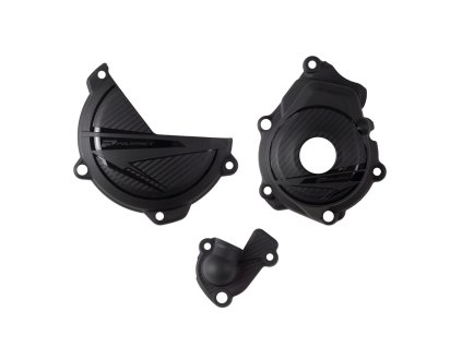 POLISPORT Sada chráničov krytu zapaľovania a krytu spojky + chránič krytu vodnej pumpy KTM SX-F 250/350 '23-'25; XC-F 250/350 '23-'25; Husqvarna FC 250/350 '23-'25; FX 350 '23-'25 čierna