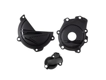 POLISPORT Sada chráničov krytu zapaľovania a krytu spojky + chránič krytu vodnej pumpy KTM SX-F 450 '23-'25; XC-F 450 '23-'25; SMR450 '23-'25; Husqvarna FC/FS 450 '23-'25 čierna