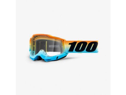 100% Detské okuliare Accuri 2 Sunset – modré/oranžové/čierne, číre sklo