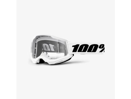 100% Okuliare Strata 2 – biele/čierne, číre sklo
