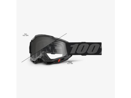 100% Okuliare Accuri 2 UTV/ATV Sand/OTG – čierne/biele, fotochromatické sklo