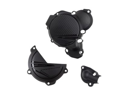 POLISPORT Sada chráničov krytu zapaľovania a krytu spojky + chránič vodnej pumpy KTM EXC/XC-W 250/300 '24 čierna