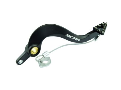 SCAR Zadný brzdový pedál Yamaha YZ 250F (24–25), YZ 450F (10–25), WR-F 450 (12–23), WR 250F (25), WR 450F (12–24), YZ 450FX (16–24) – čierny