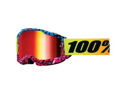 100% Okuliare Accuri 2 KB43 - Ken Block Edition Dspray – modré/ružové/žlté, červené zrkadlové sklo