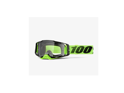 100% Okuliare Armega – žlté fluo/čierne, číre sklo