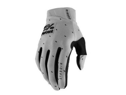 100% Rukavice CROSS/Enduro/MTB Ridefit Slasher strieborné/čierne