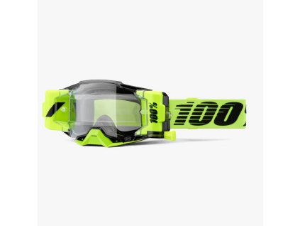 100% Okuliare Armega Forecast Roll-Off – žlté fluo/čierne, číre sklo