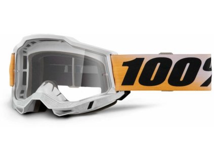 100% Okuliare Accuri 2 Shiv – biele/čierne/žlté, číre sklo