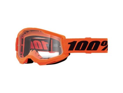 100% Detské okuliare Strata 2 – oranžové/čierne, číre sklo