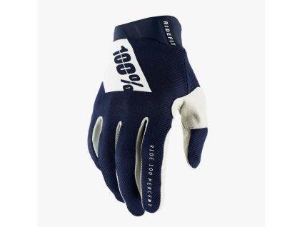 100% Rukavice CROSS/Enduro Ridefit tmavomodré/biele