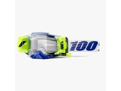 100% Okuliare Armega Forecast Roll-Off Blue - modré/biele/žlté fluo