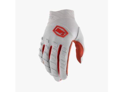 100% Rukavice CROSS/Enduro Airmatic Silver sivé/červené