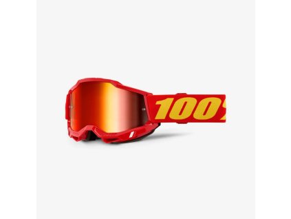100% Okuliare Accuri 2 – červené/žlté, červené zrkadlové sklo