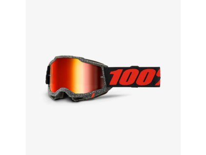 100% Okuliare Accuri 2 Huaraki – sivé/čierne/červené, červené zrkadlové sklo
