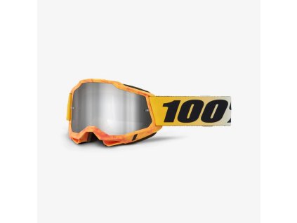 100% Okuliare Accuri 2 Razza – žlté/čierne, strieborné zrkadlové sklo