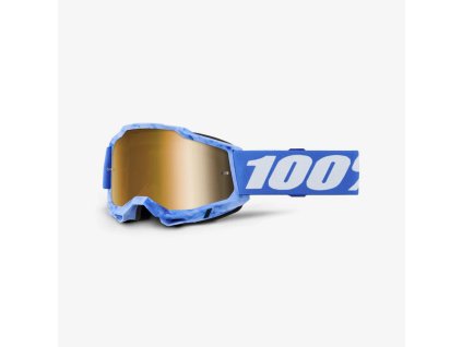 100% Okuliare Accuri 2 Sursi – modré/biele, zlaté zrkadlové sklo