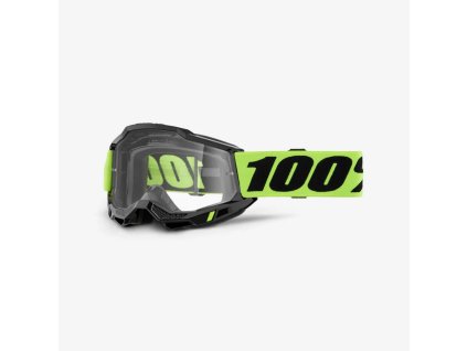 100% Okuliare Accuri 2 OTG – čierne/žlté fluo, číre sklo