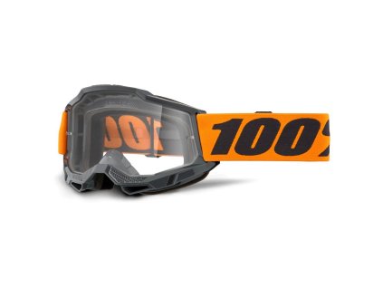 100% Okuliare Accuri 2 OTG – čierne/oranžové, číre sklo