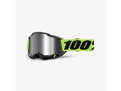 100% Okuliare Accuri 2 Sand – čierne/žlté fluo, dymové sklo