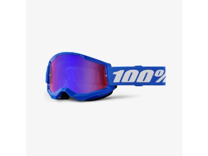 100% Okuliare Strata 2 – modré/biele, červené/modré zrkadlové sklo
