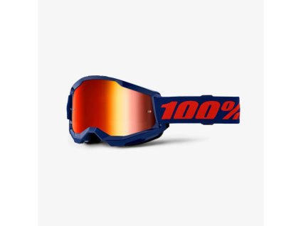 100% Okuliare Strata 2 – tmavomodré/červené, červené zrkadlové sklo