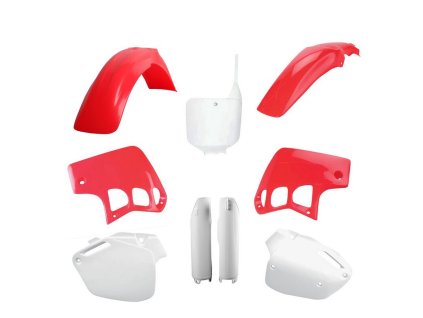 POLISPORT Sada plastov Honda CR 500 '95-'04 OEM červená Fluo-R biela