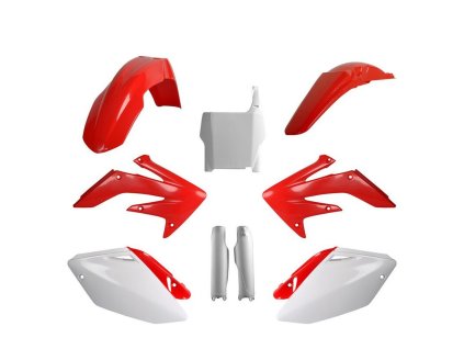 POLISPORT Sada plastov Honda CRF 250R '04-'05 červená/biela OEM