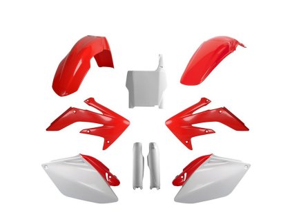 POLISPORT Sada plastov Honda CRF 250R '06-'07 červená/biela OEM