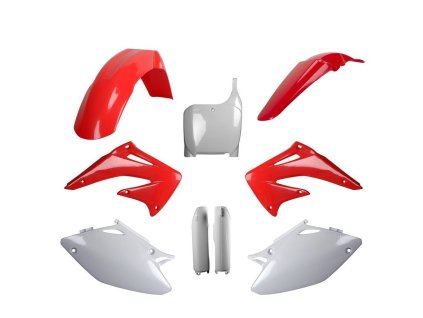 POLISPORT Sada plastov Honda CRF 450R '02-'03 červená/biela OEM