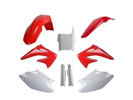 POLISPORT Sada plastov Honda CRF 450R '04 červená/biela OEM