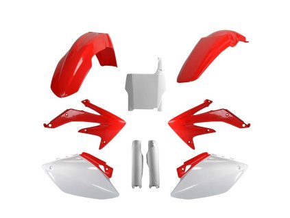 POLISPORT Sada plastov Honda CRF 450R '07 červená/biela OEM