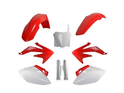 POLISPORT Sada plastov Honda CRF 450R '08 červená/biela OEM
